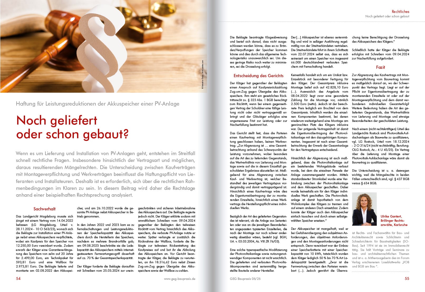Noch geliefert oder schon gebaut?